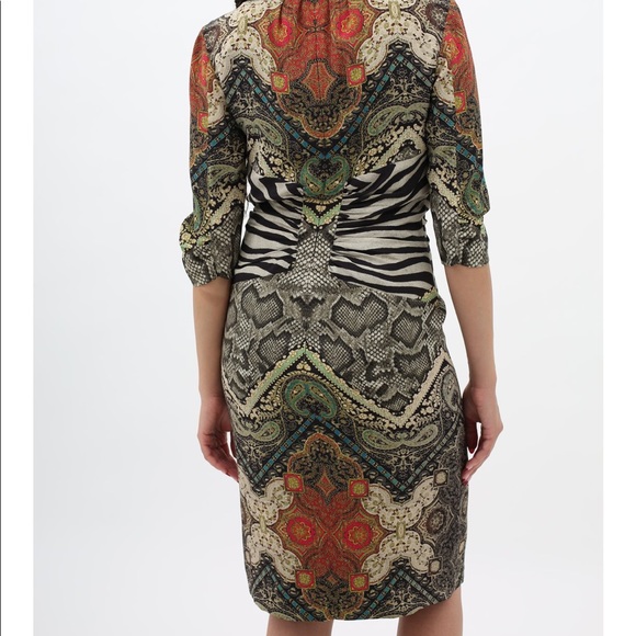 Etro Mixed Tribal and Zebra Print Dress - Picture 3 of 12